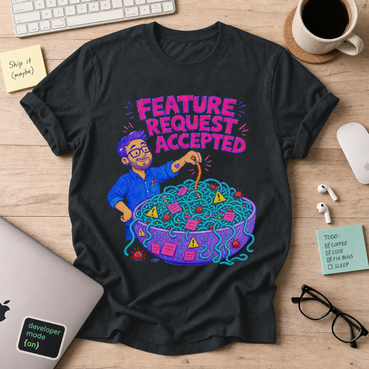 Feature Request Accepted Shirt — Black