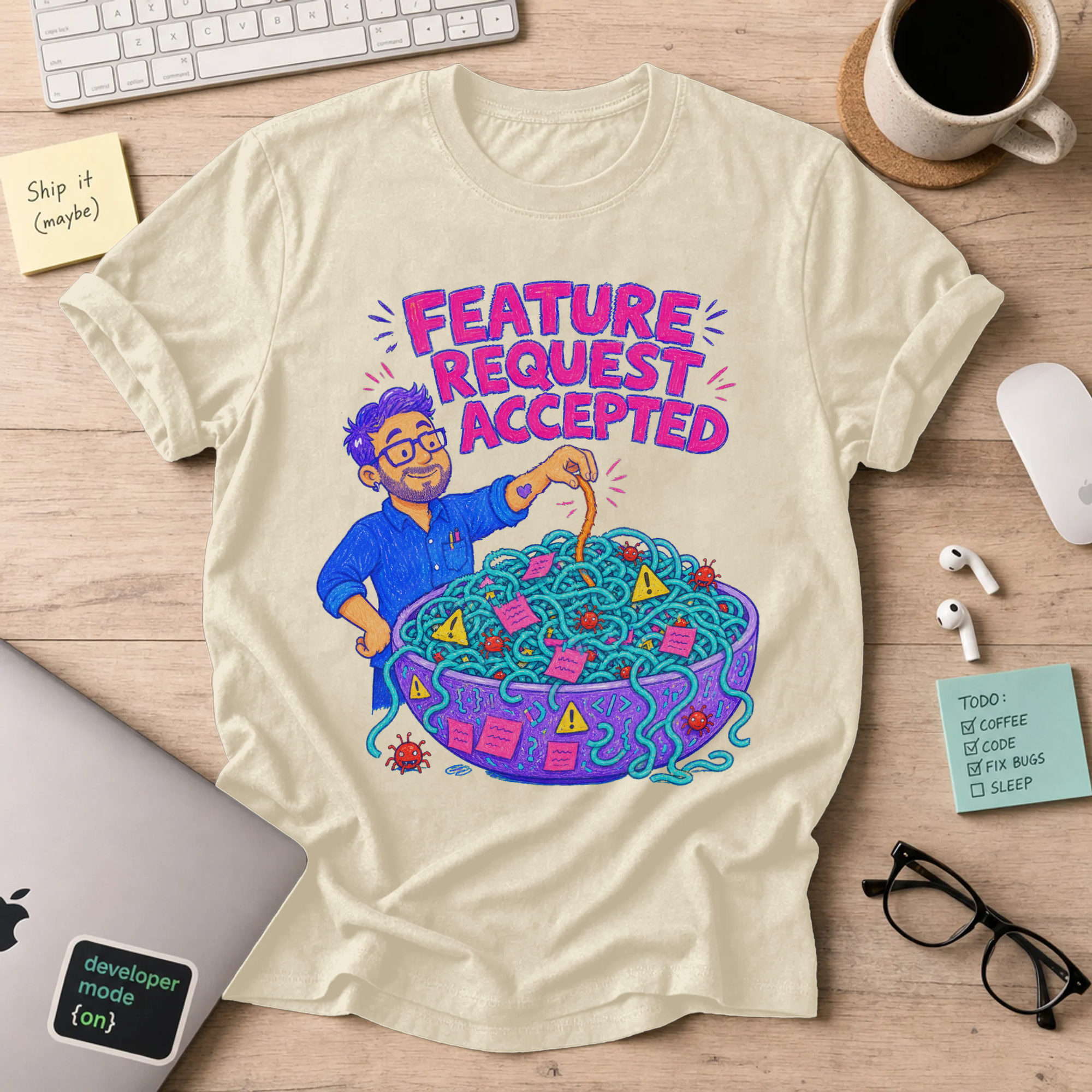 Feature Request Accepted Shirt — Natural