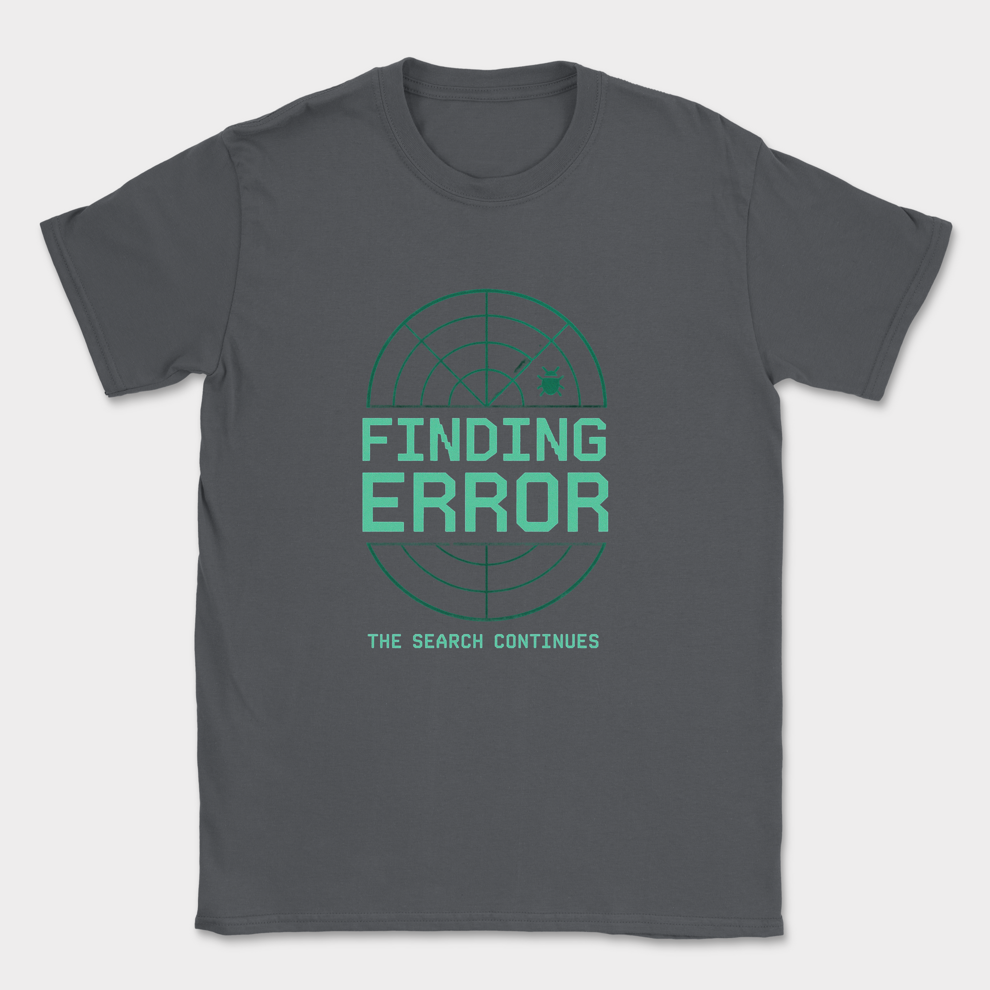 Finding Error Bug shirt — Dark Heather Grey