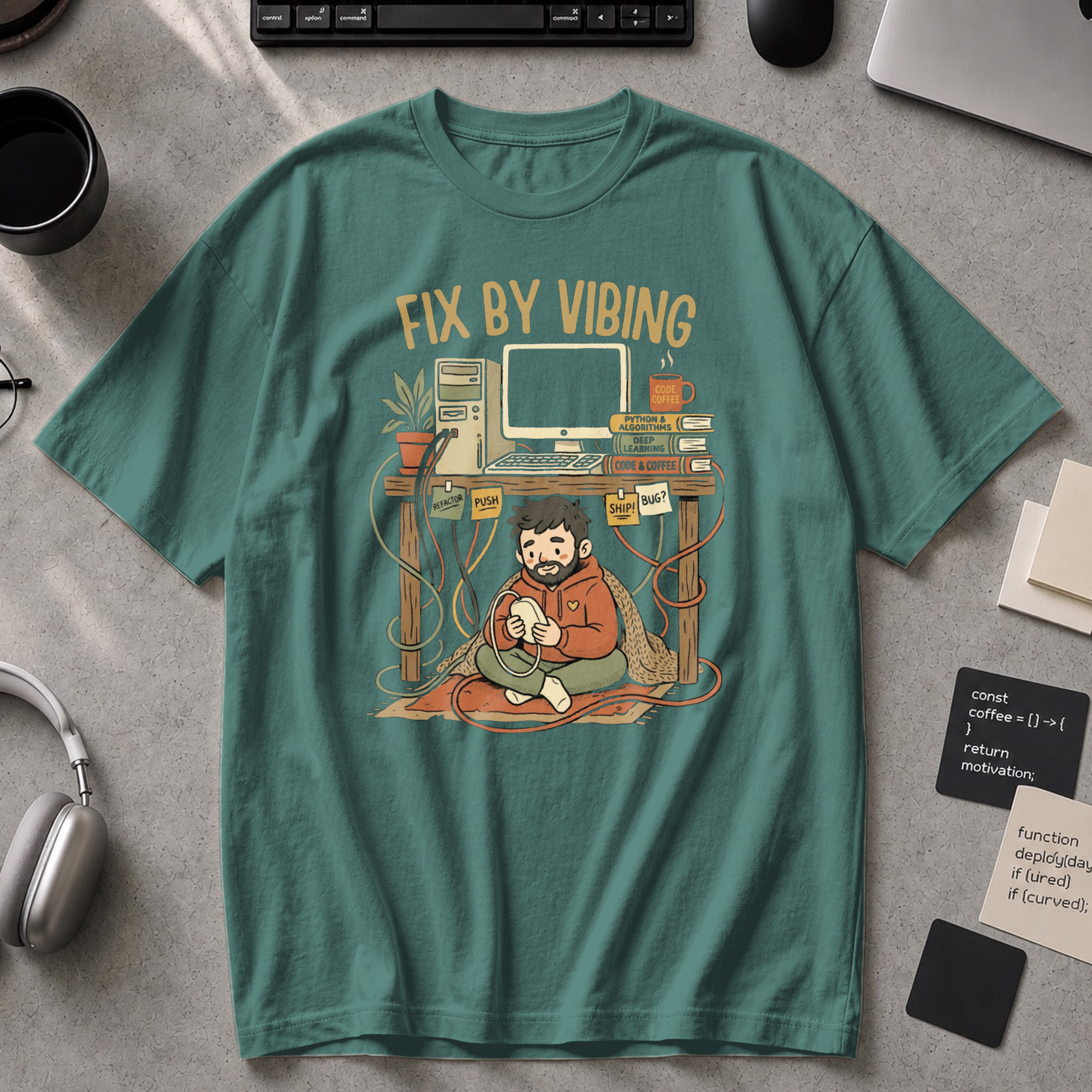 Fix By Vibing Premium Shirt - Blue Spruce