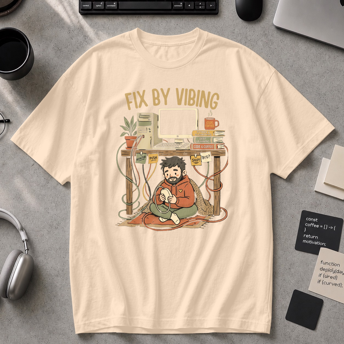 Fix By Vibing Premium Shirt - Ivory