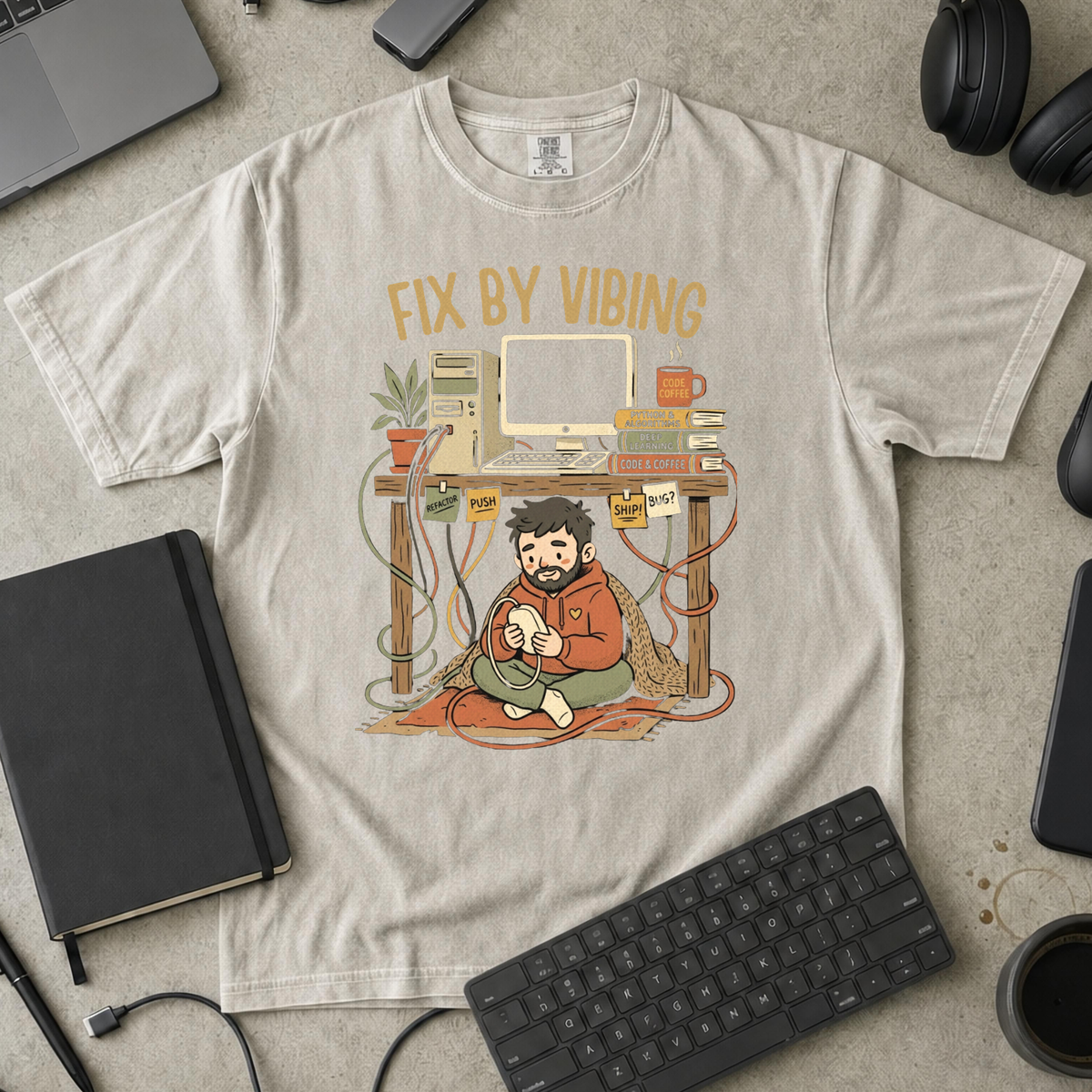 Fix By Vibing Premium Shirt — ivory Premium Shirt mock-up