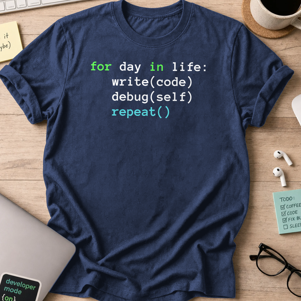 for in day in life shirt - Navy