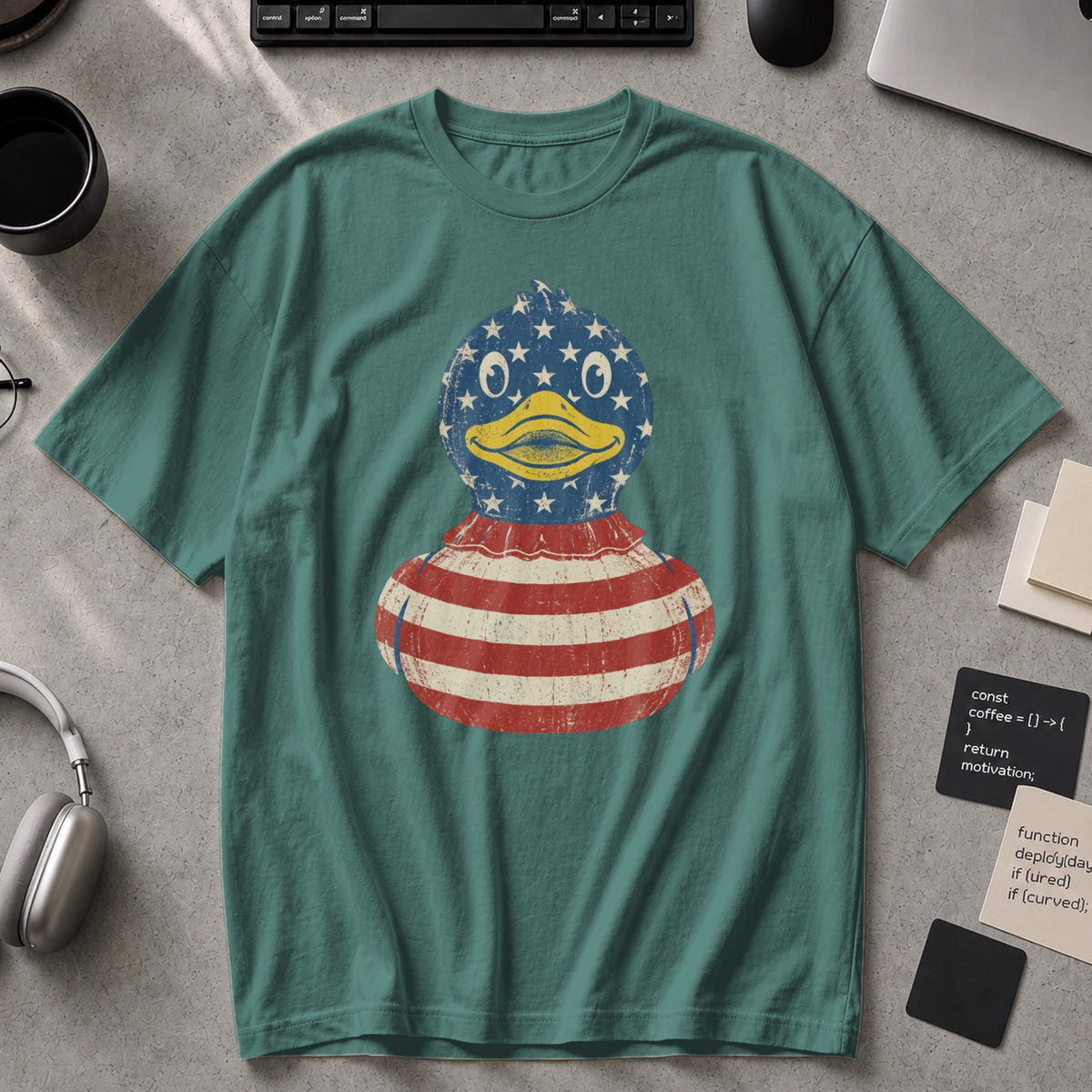 Freedom Debug Duck Premium Shirt - Blue Spruce