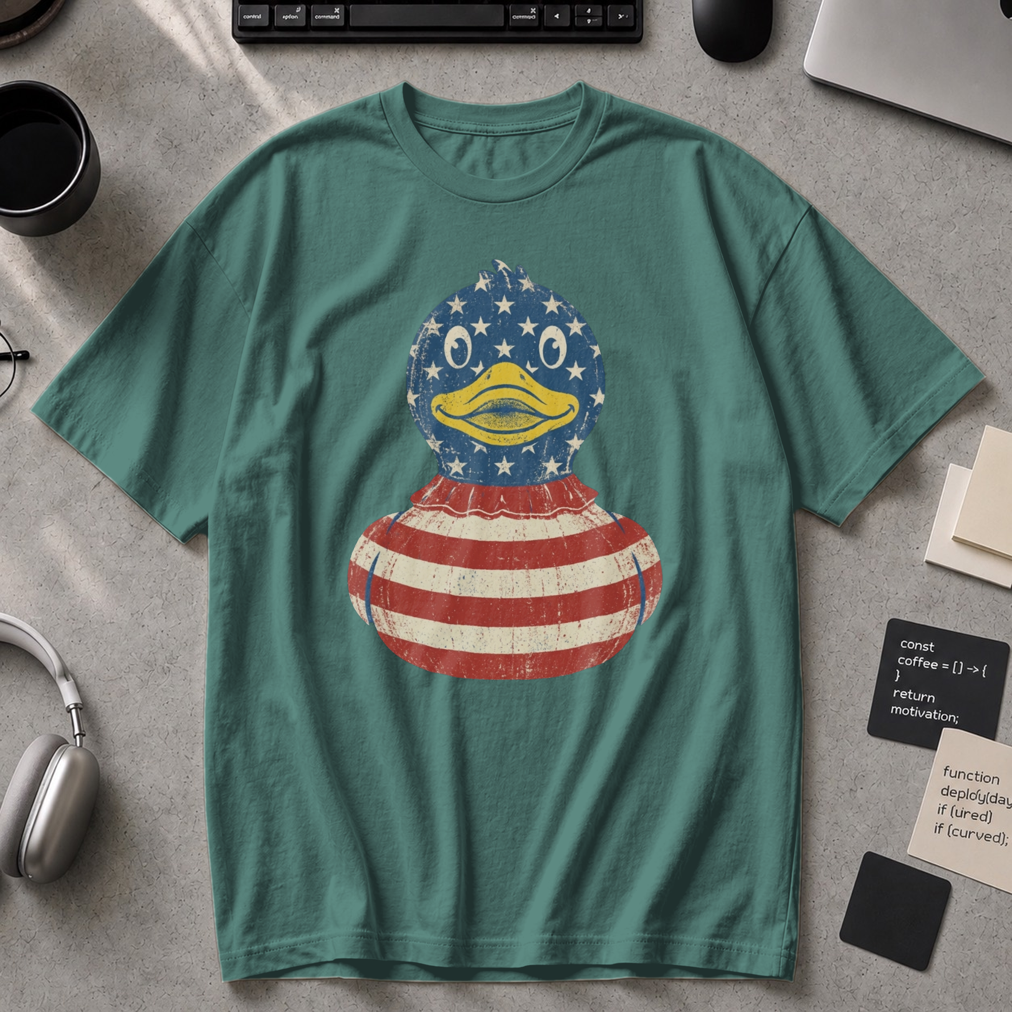 Freedom Debug Duck Premium Shirt - Blue Spruce