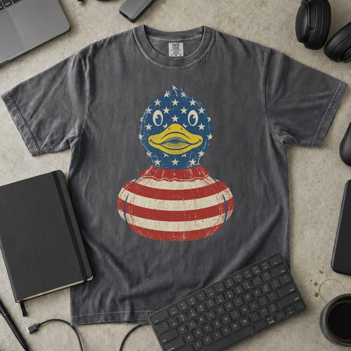 Freedom Debug Duck Premium Shirt — pepper Premium Shirt mock-up