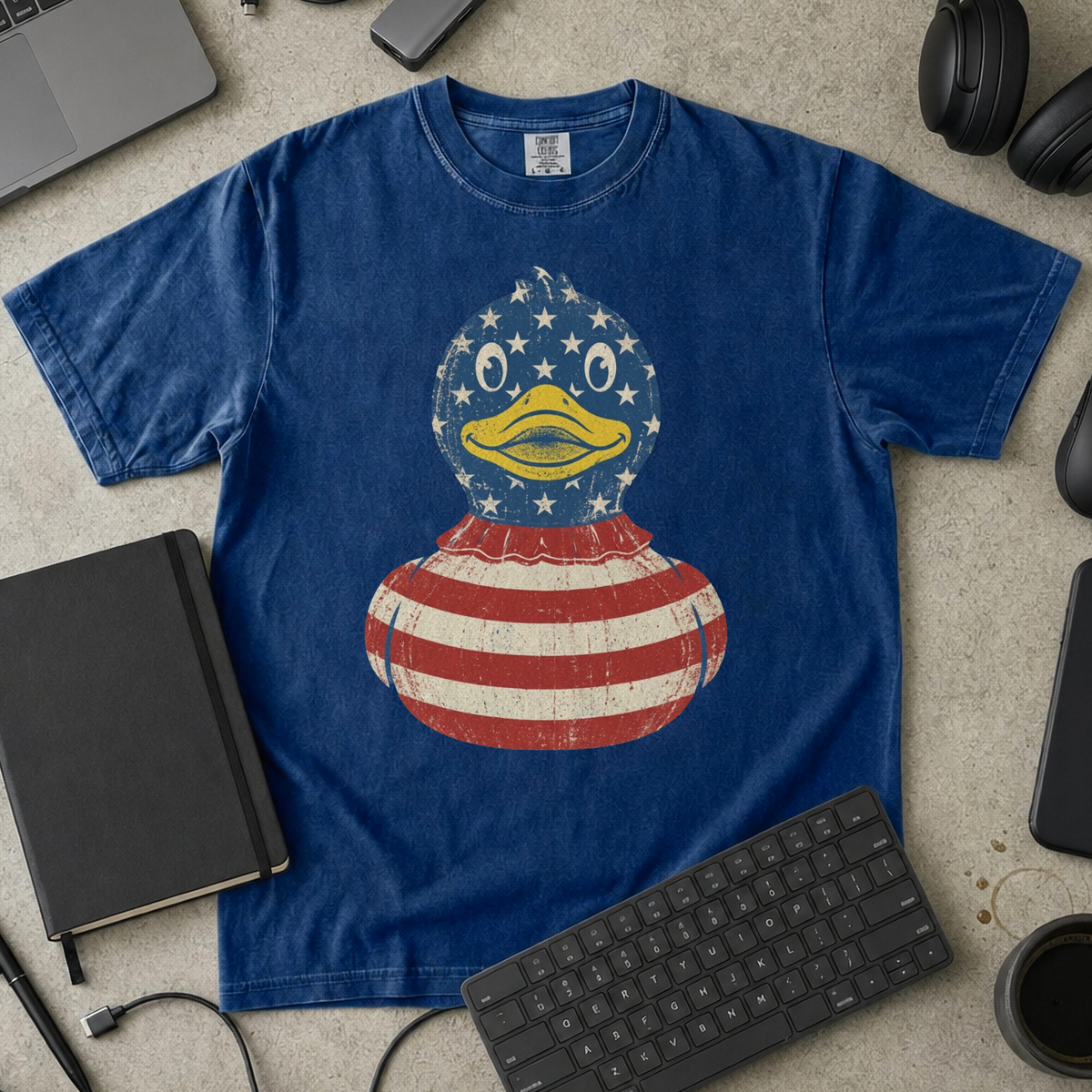 Freedom Debug Duck Premium Shirt — true navy Premium Shirt mock-up