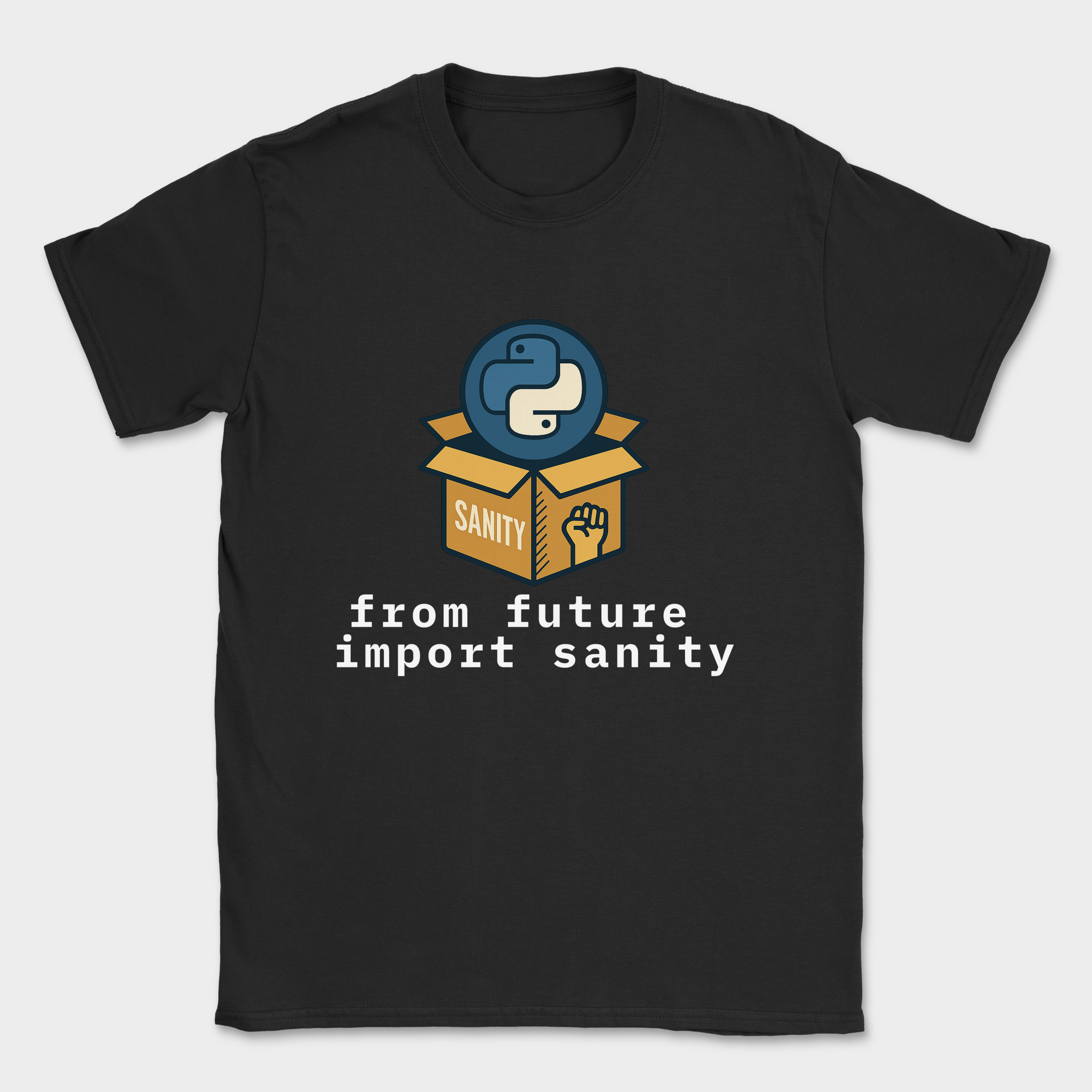 from future import sanity shirt — Black