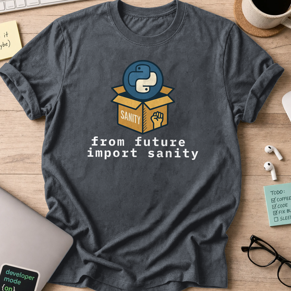 from future import sanity shirt - Dark Heather