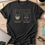 frontend vs backend shirt - Black
