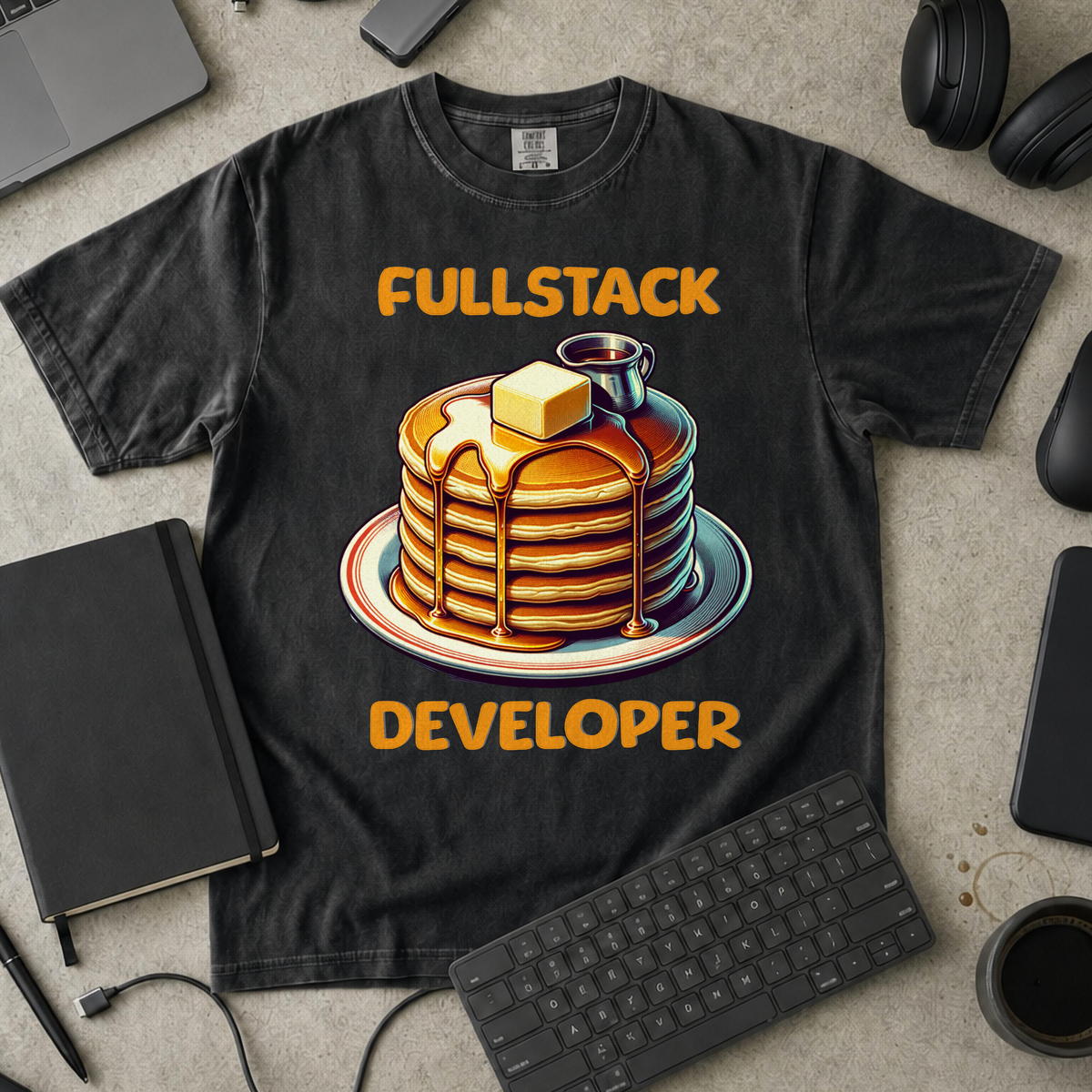 Fullstack Engineer - Pancake Premium Shirt — black Premium Shirt mock-up