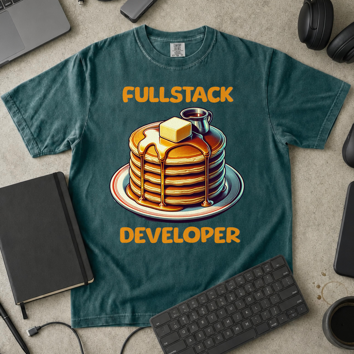 Fullstack Engineer - Pancake Premium Shirt — blue spruce Premium Shirt mock-up