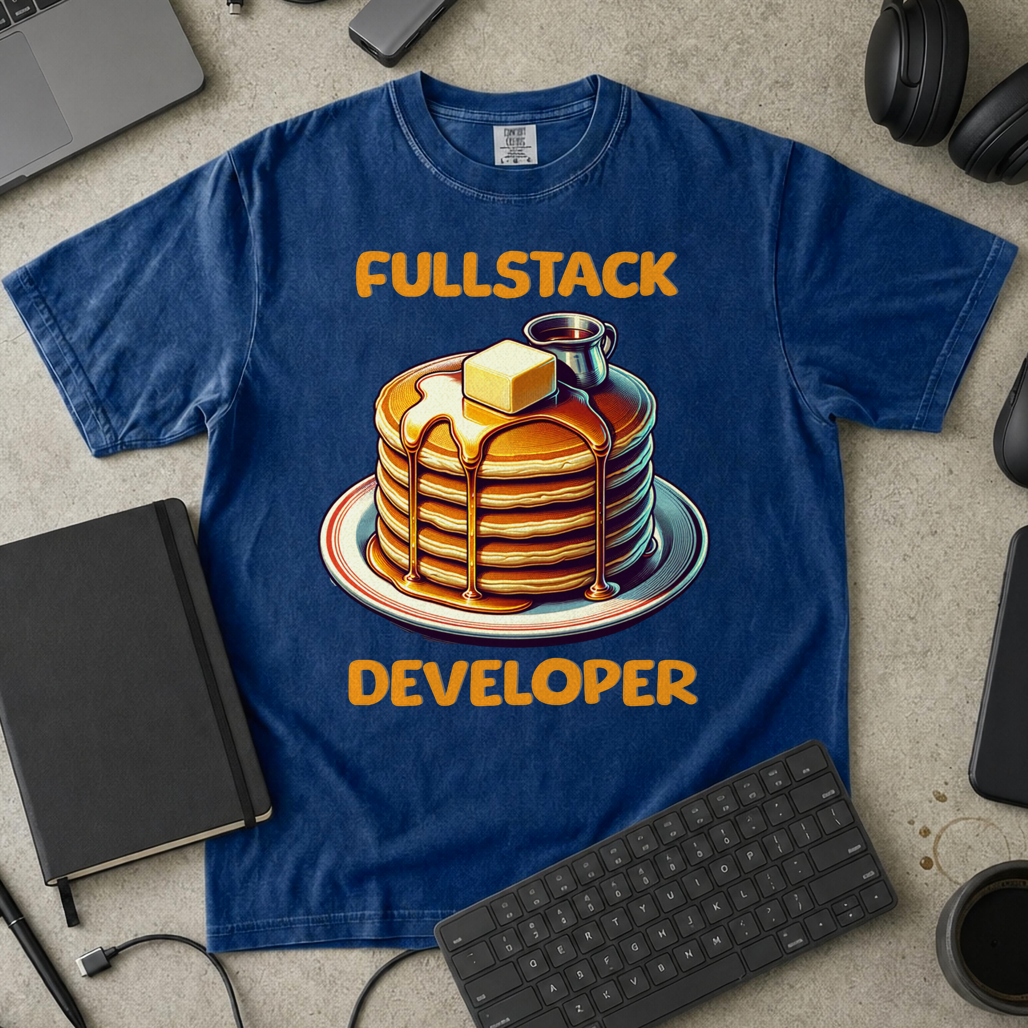 Fullstack Engineer - Pancake Premium Shirt — true navy Premium Shirt mock-up