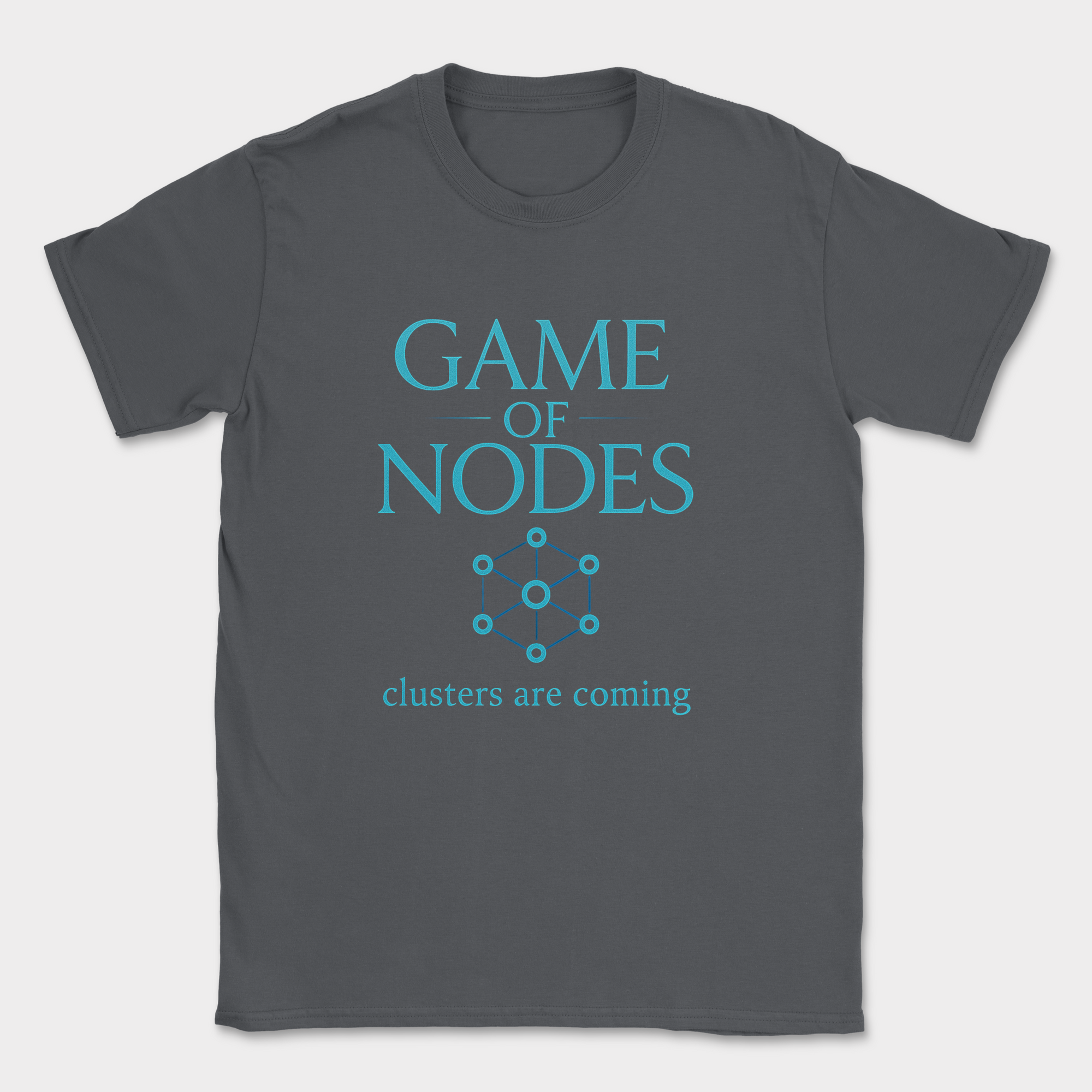 game of nodes shirt — Dark Heather Grey