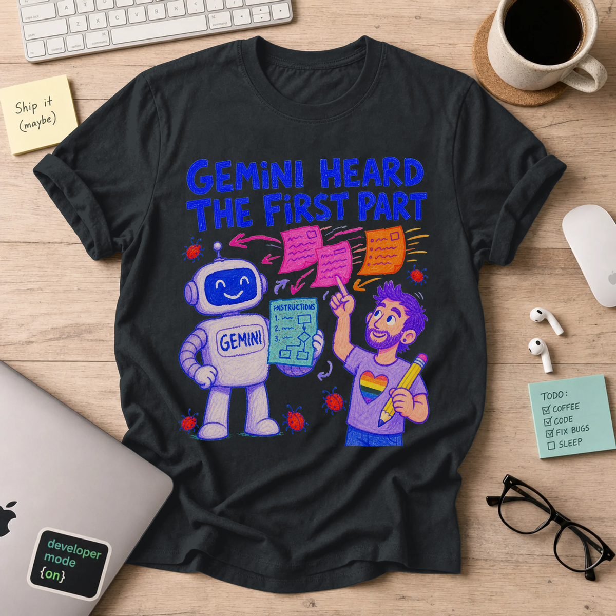 Gemini Heard the First Part Shirt — Black