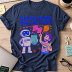 Gemini Heard the First Part Shirt — Navy storefront mockup