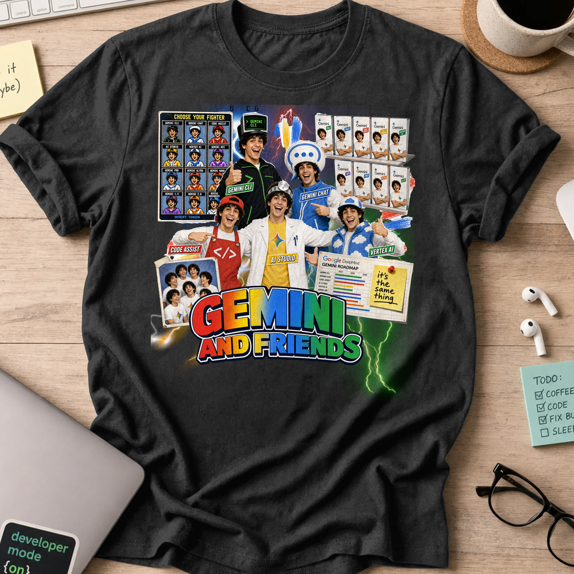 Gemini And Friends Shirt - Black