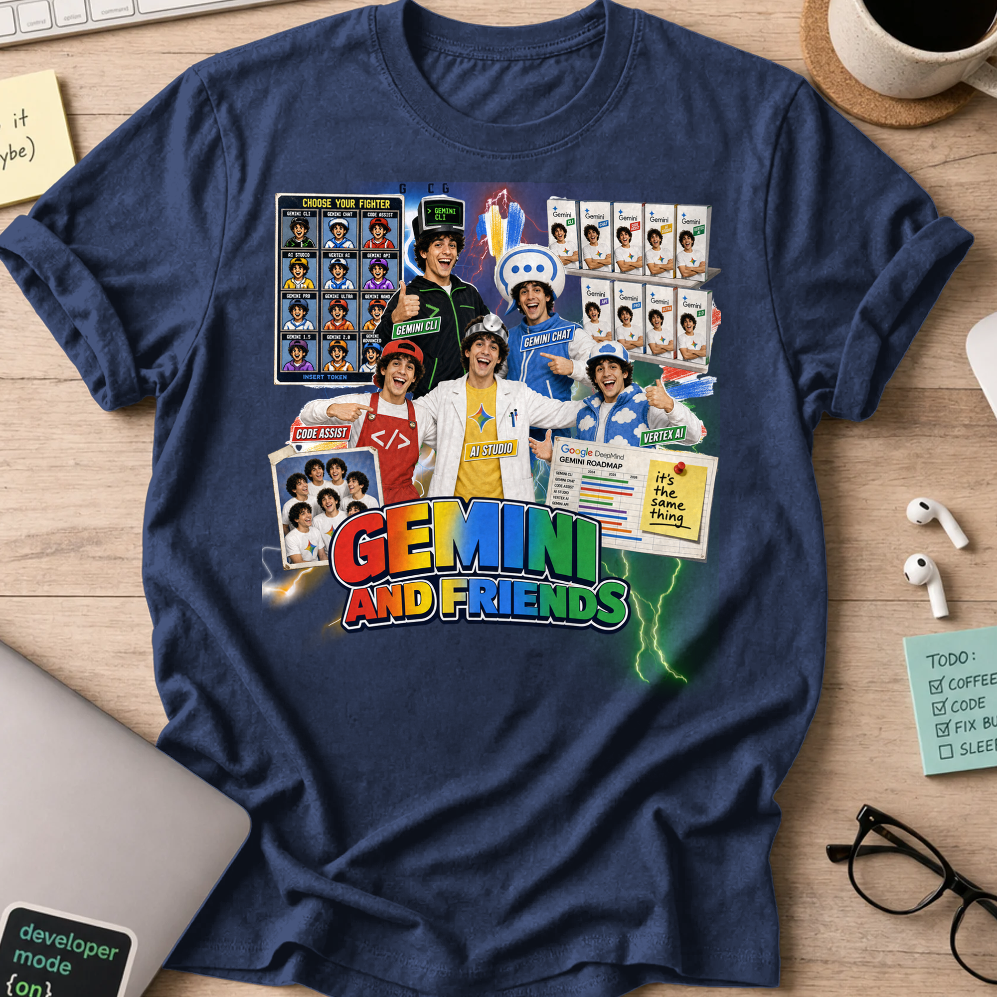 Gemini And Friends Shirt - Navy