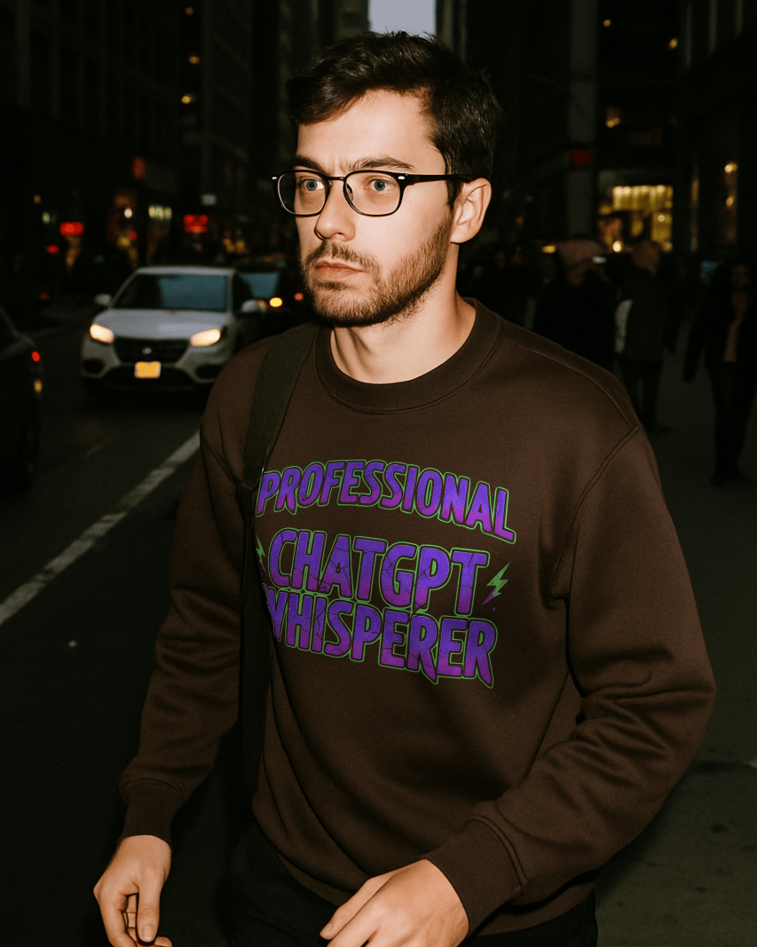 Code Culture professional chatgpt whisperer sweatshirt funny programmer Sweatshirt in S — Code Culture developer clothing
