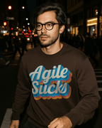 Code Culture Agile Sucks sweatshirt funny programmer Sweatshirt in S — Code Culture developer clothing