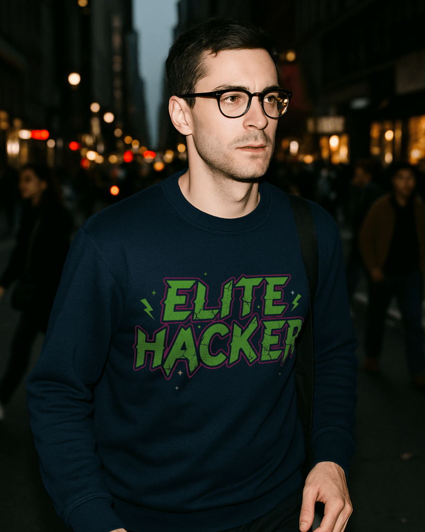 Code Culture elite hacker sweatshirt funny programmer Sweatshirt in S — Code Culture developer clothing