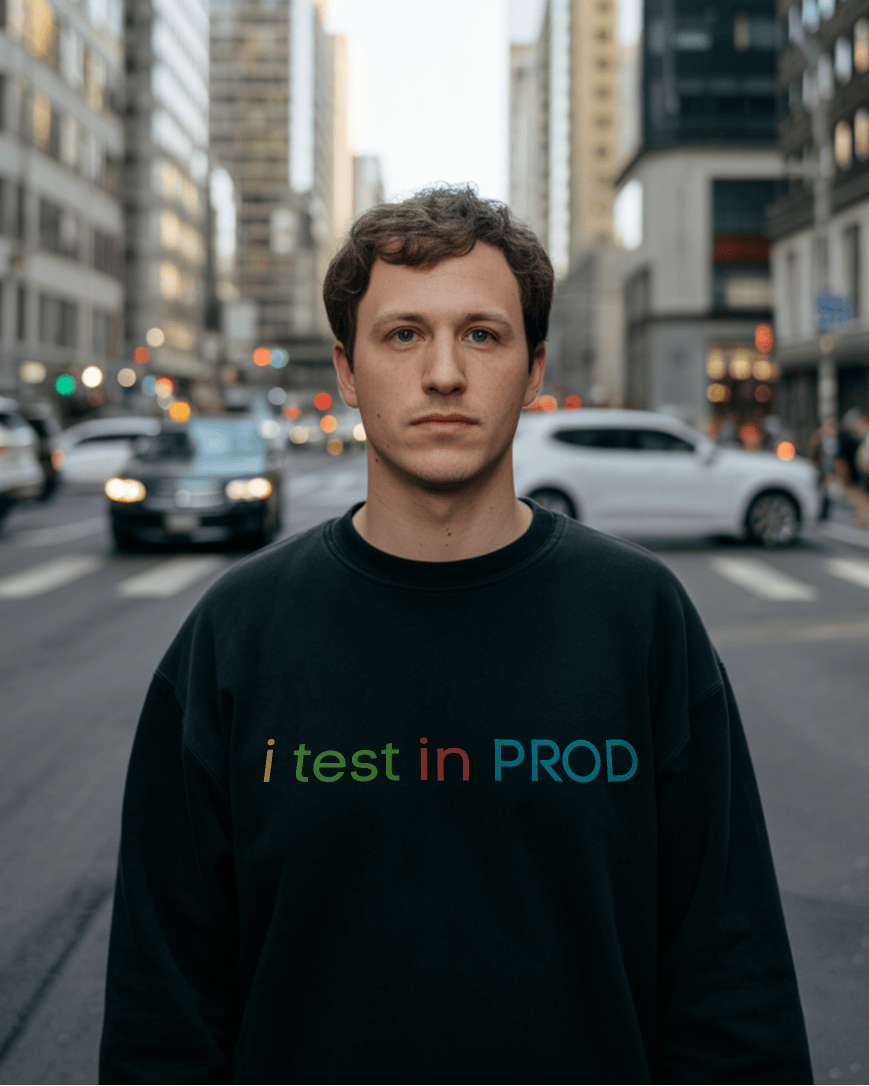 Code Culture i test in PROD sweatshirt funny programmer Sweatshirt in S — Code Culture developer clothing