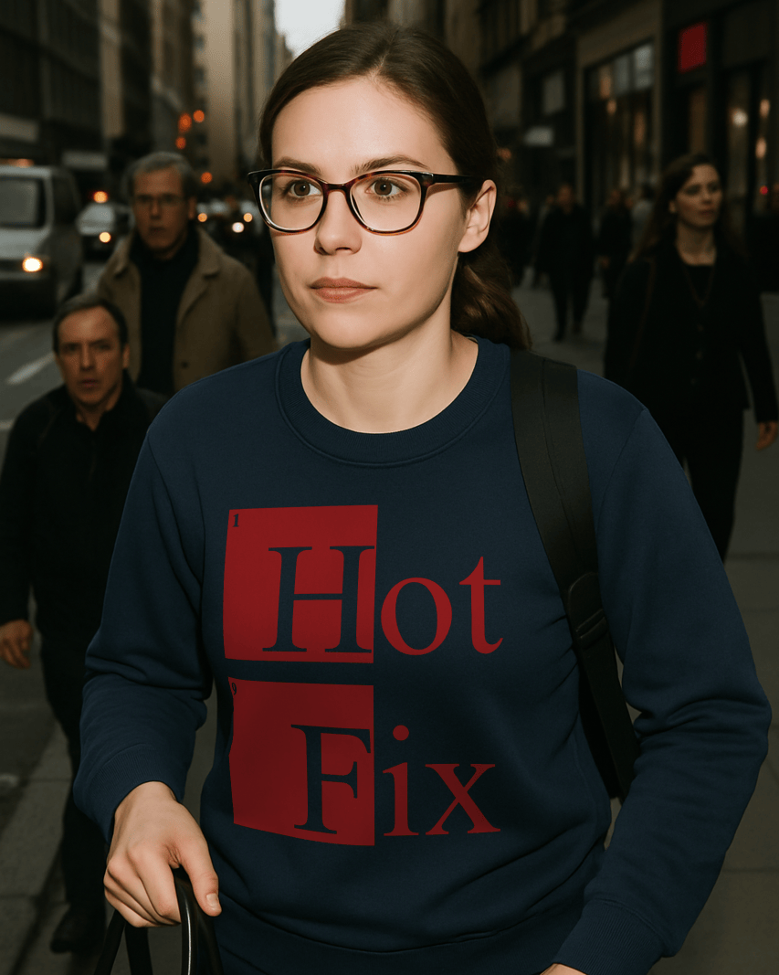 Code Culture hot fix sweatshirt funny programmer Sweatshirt in S — Code Culture developer clothing