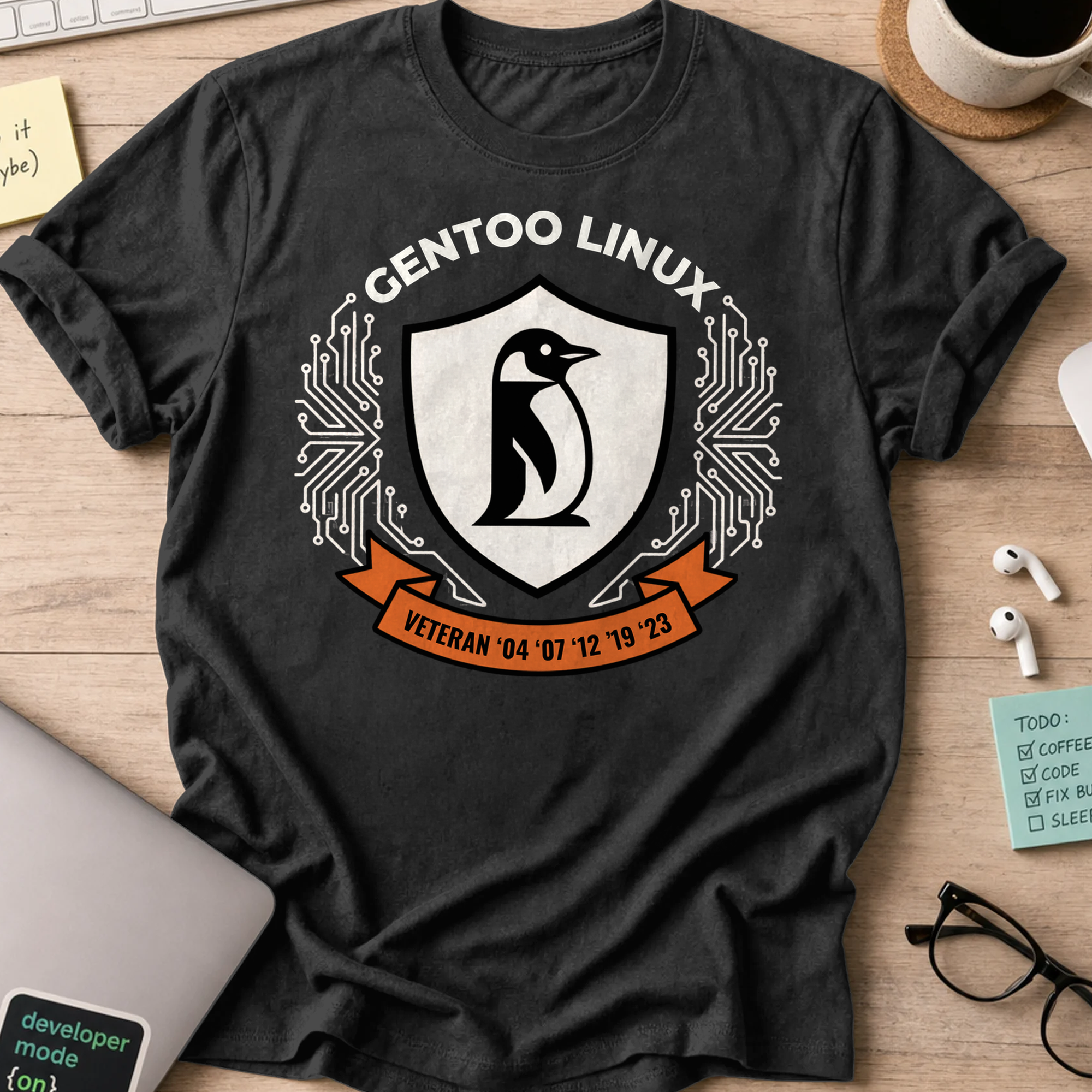 Gentoo Linux Shirt - Black