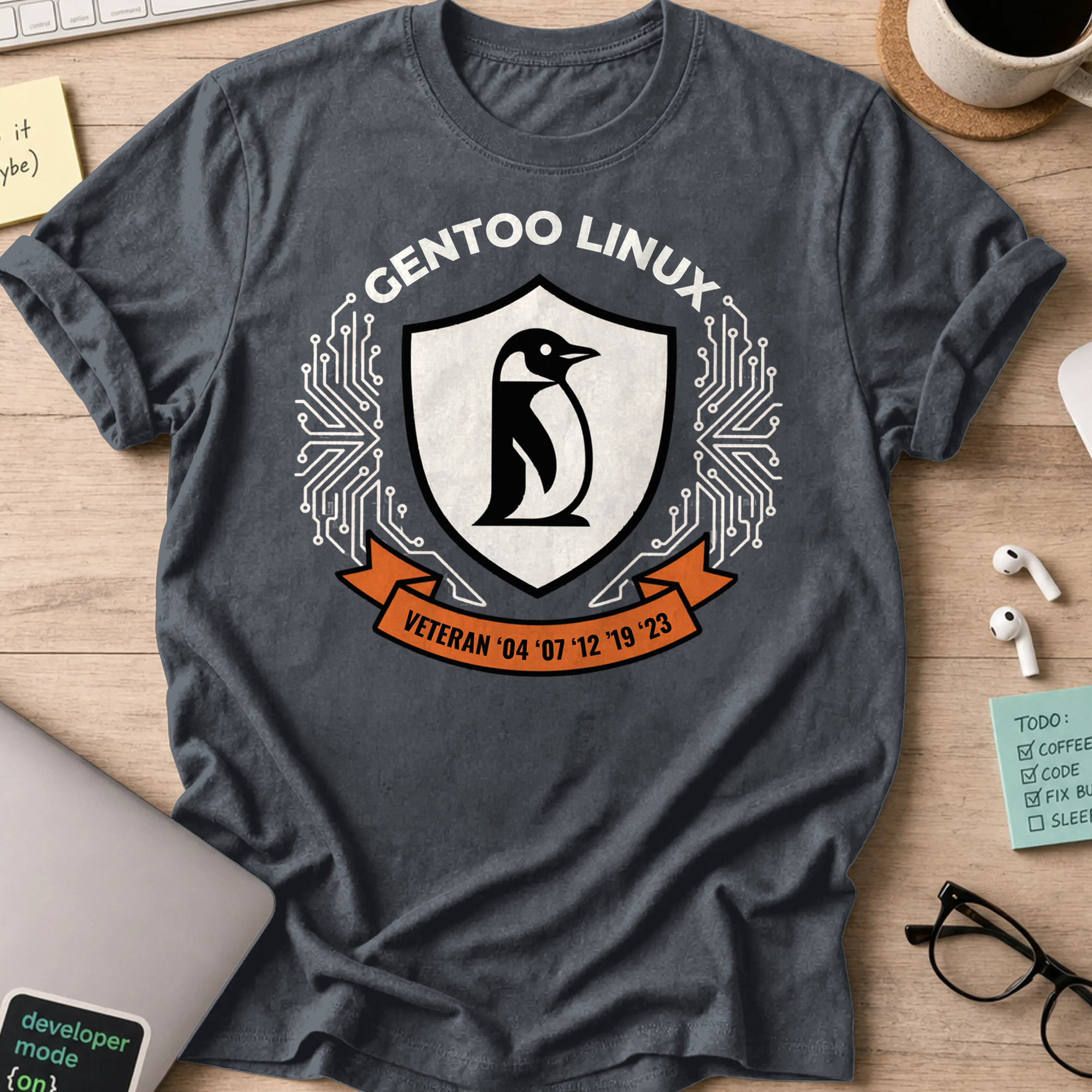 Gentoo Linux Shirt - Dark Heather