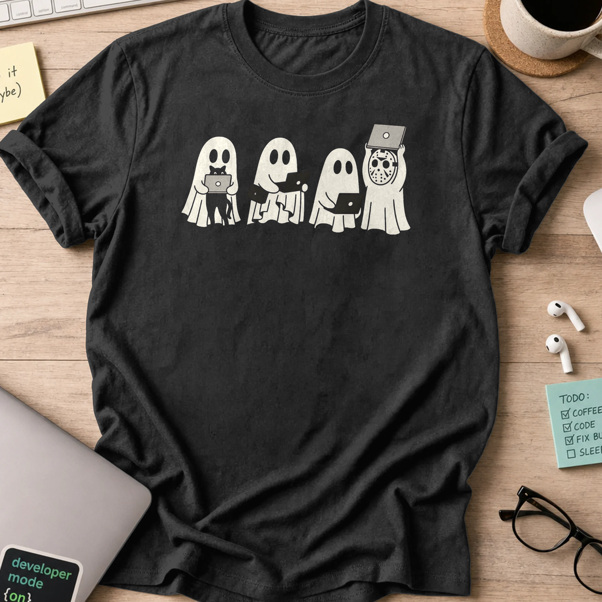 ghost team shirt - Black