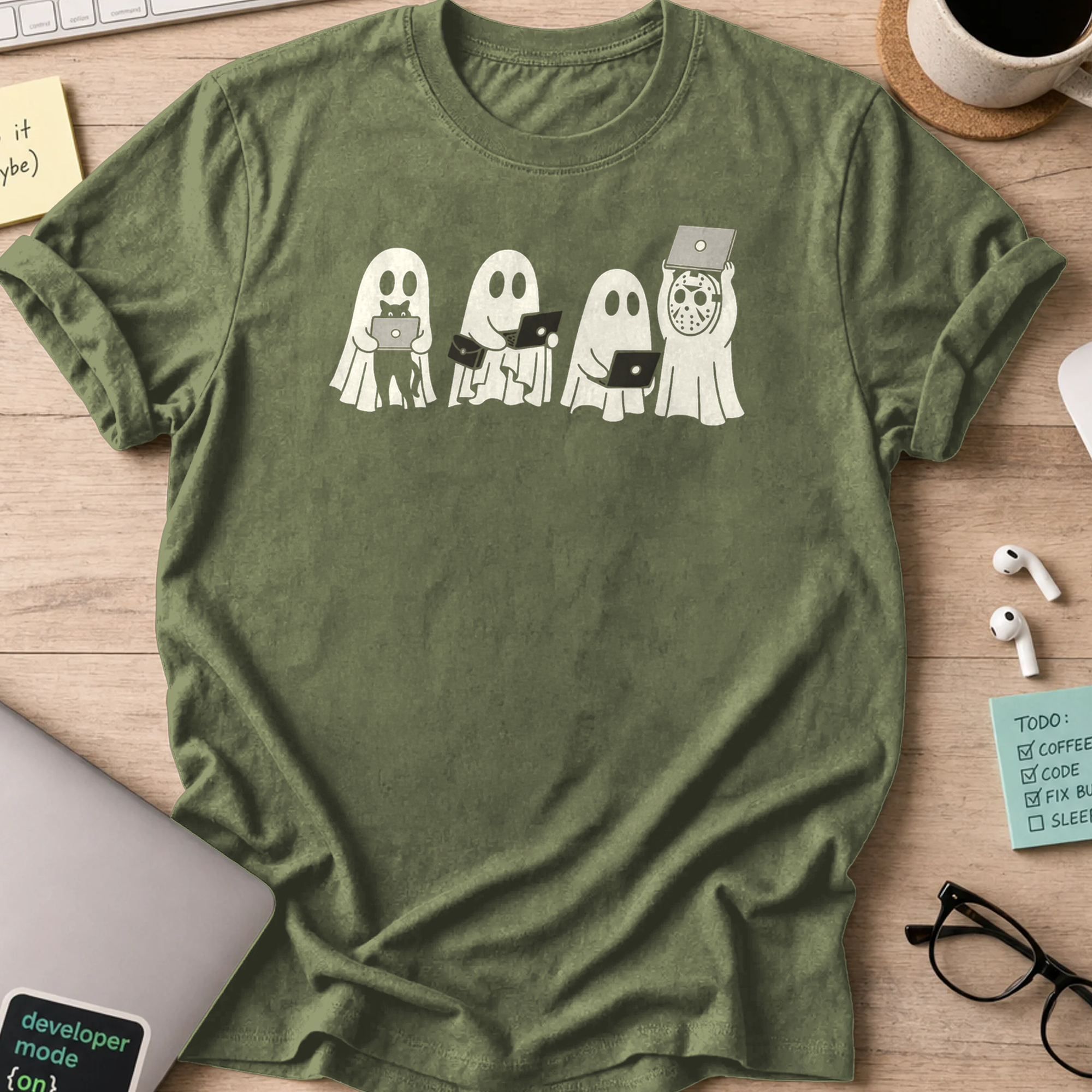 ghost team shirt - Military Green