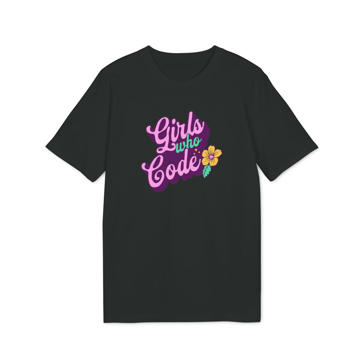Girls Who Code Shirt — Black — EU Creator 2.0 front mockup