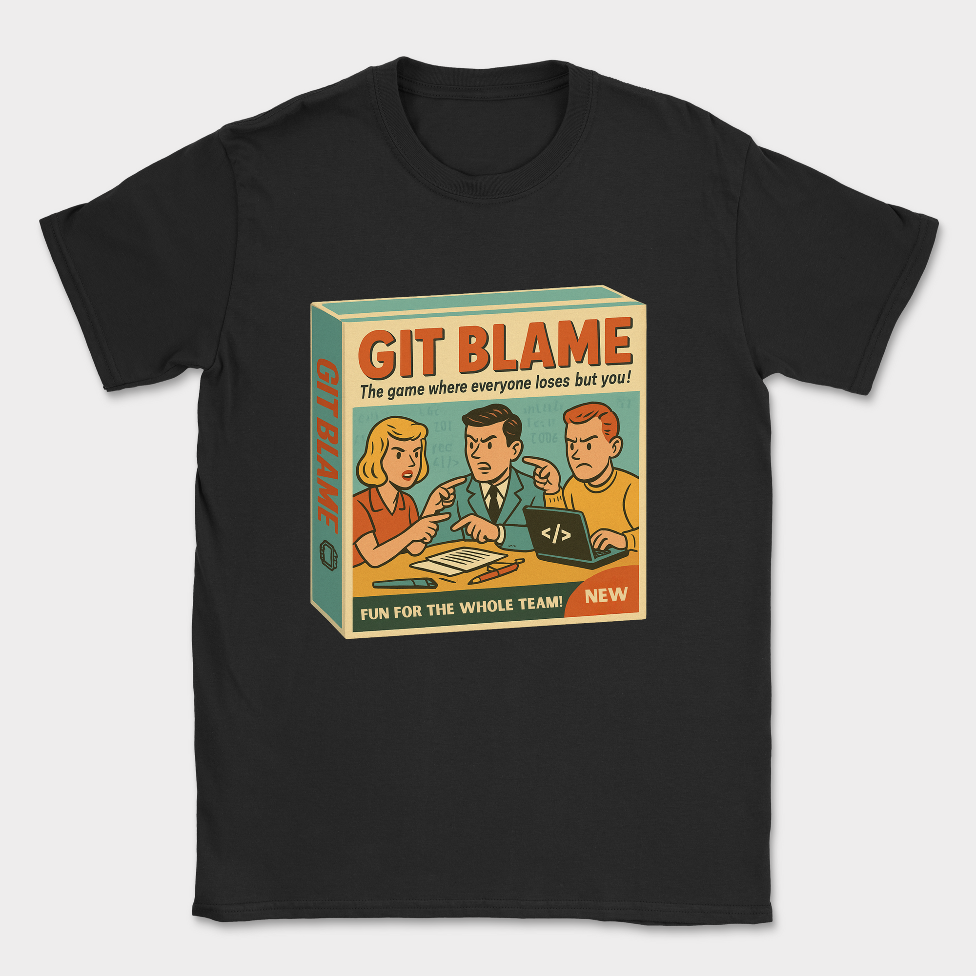 git blame game shirt — Black