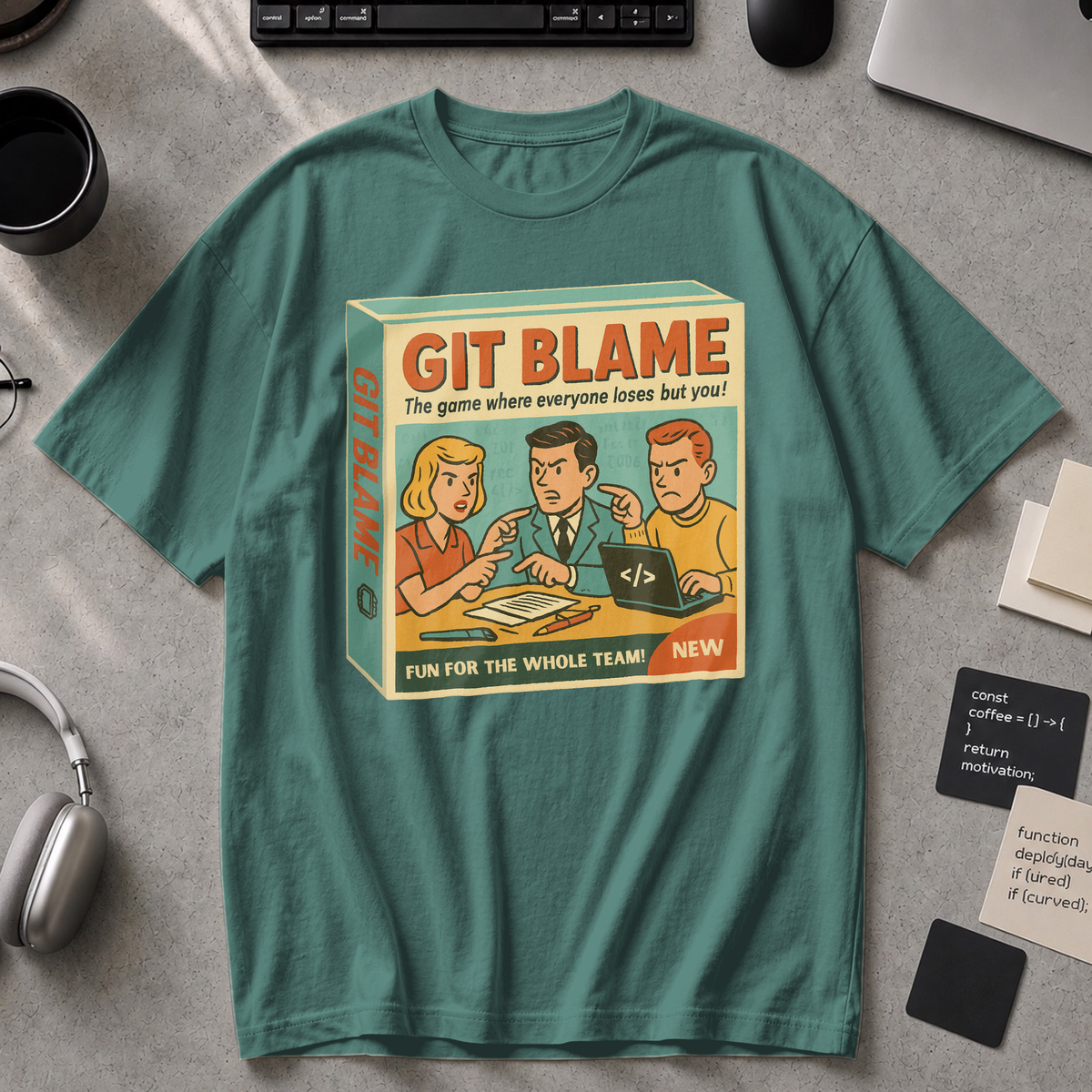 git blame game Premium Shirt - Blue Spruce