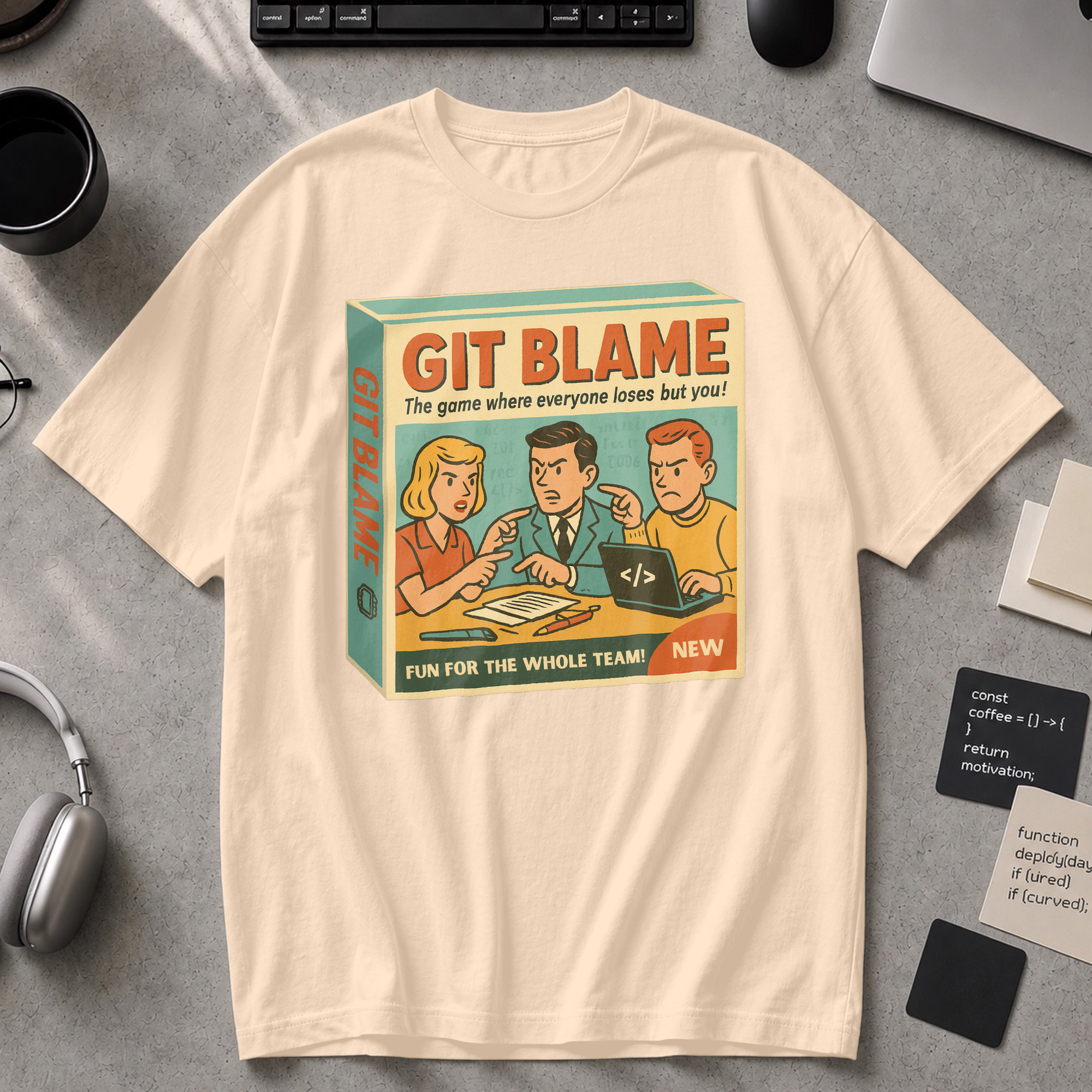 git blame game Premium Shirt - Ivory
