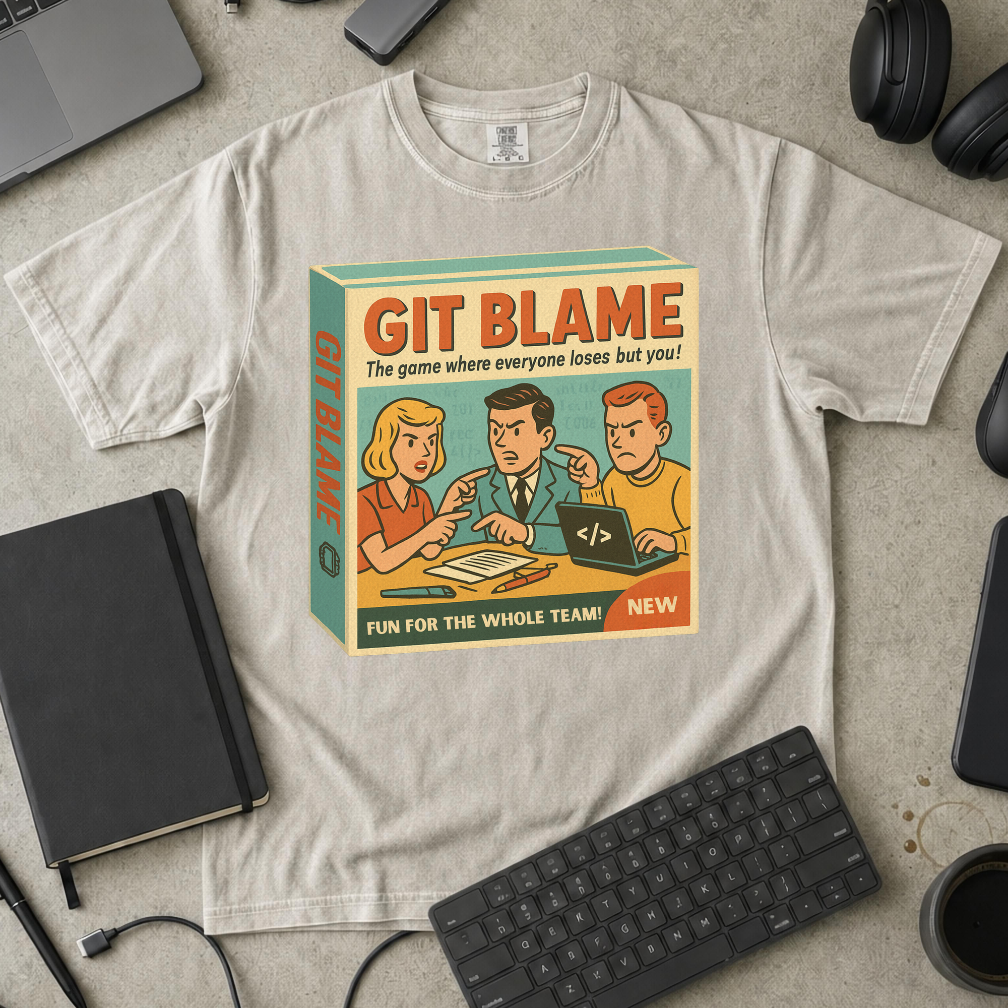 git blame game Premium Shirt — ivory Premium Shirt mock-up