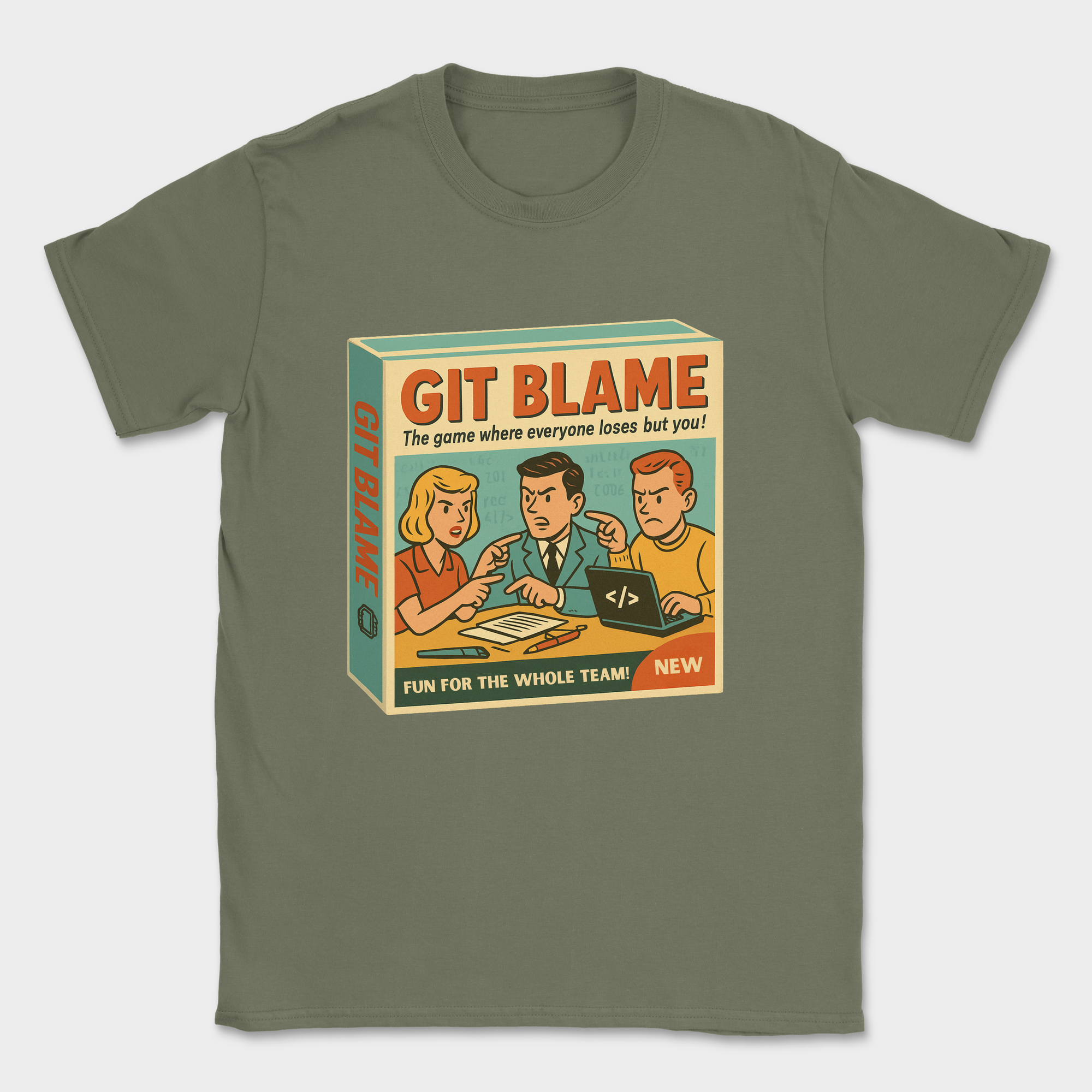 git blame game shirt — Military Green