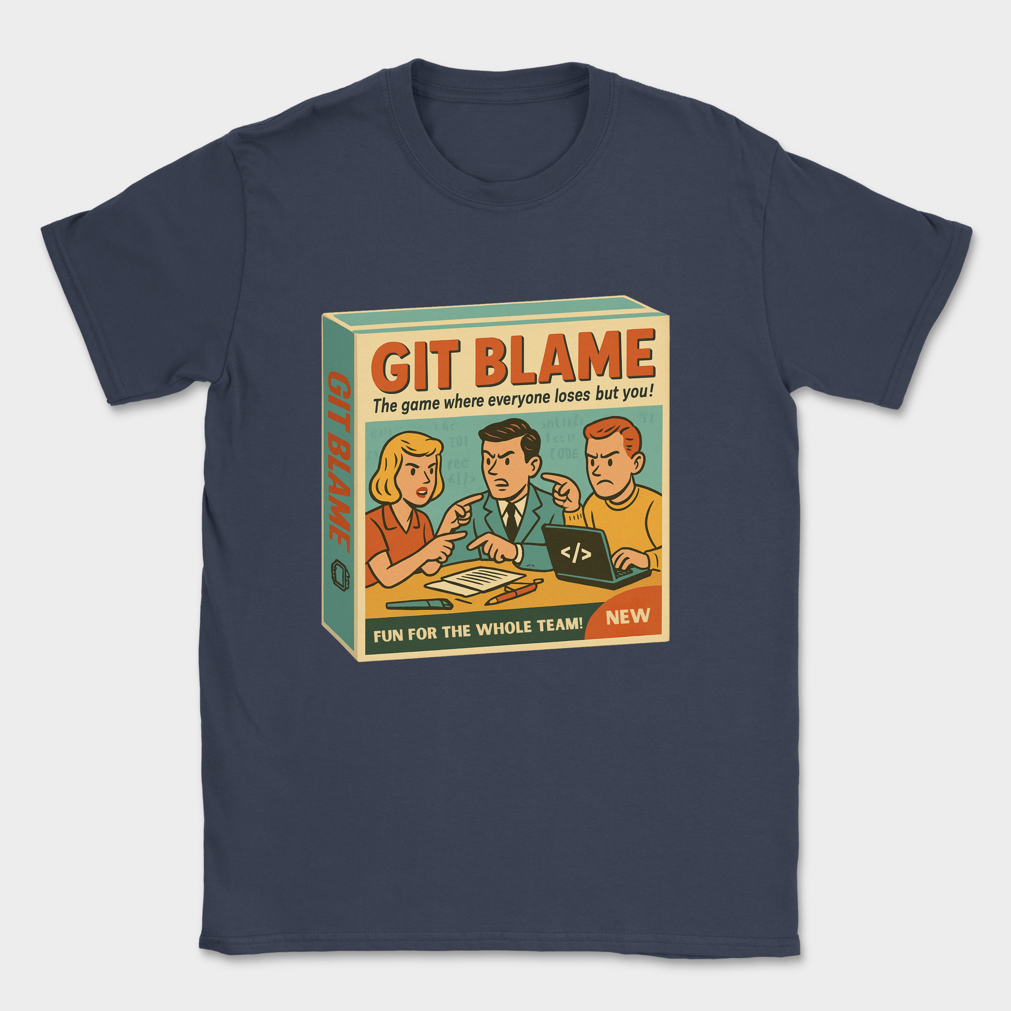 git blame game shirt — Navy