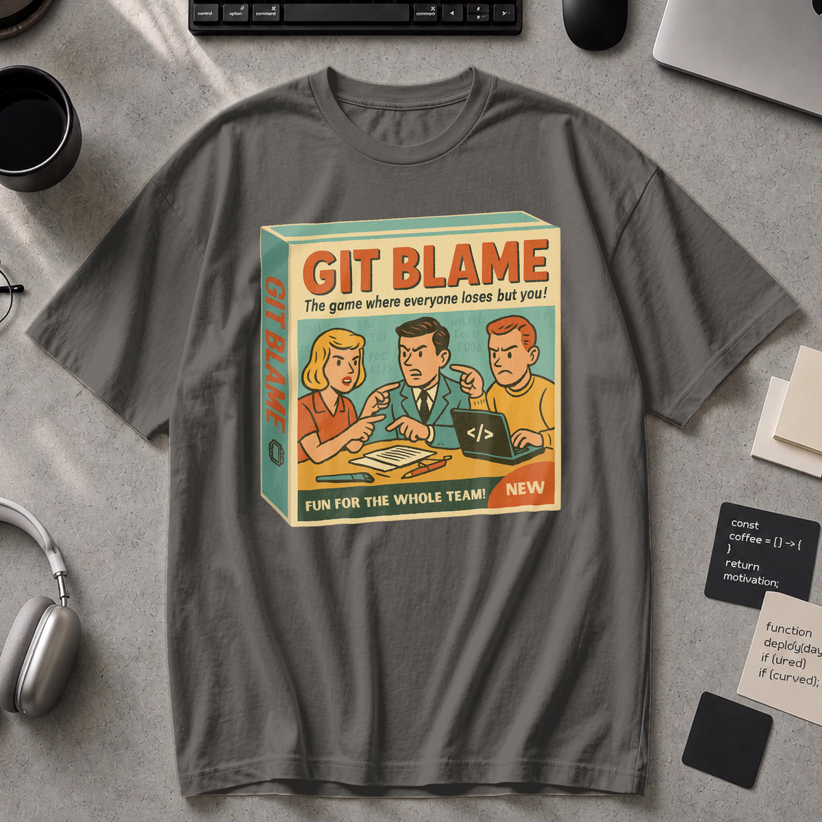 git blame game Premium Shirt - Pepper