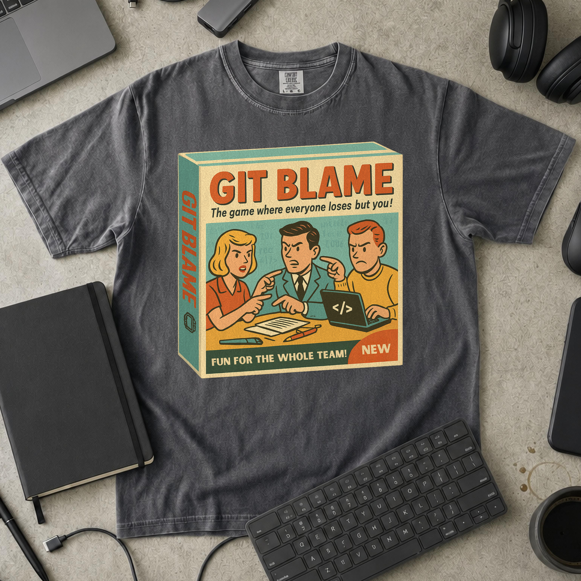 git blame game Premium Shirt — pepper Premium Shirt mock-up