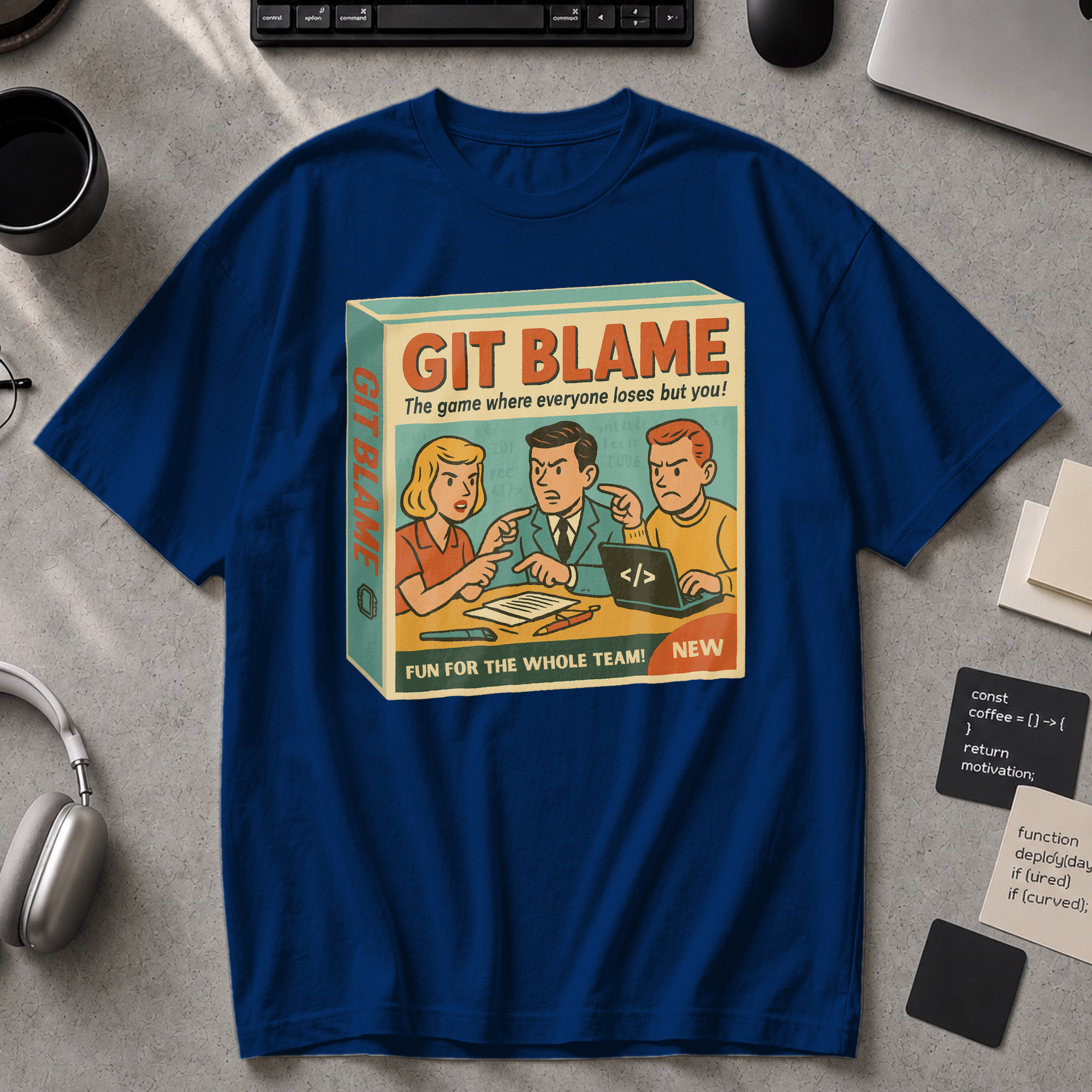 git blame game Premium Shirt - True Navy