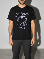git fetch this Graphic IT Nerd T-Shirt – Black detail