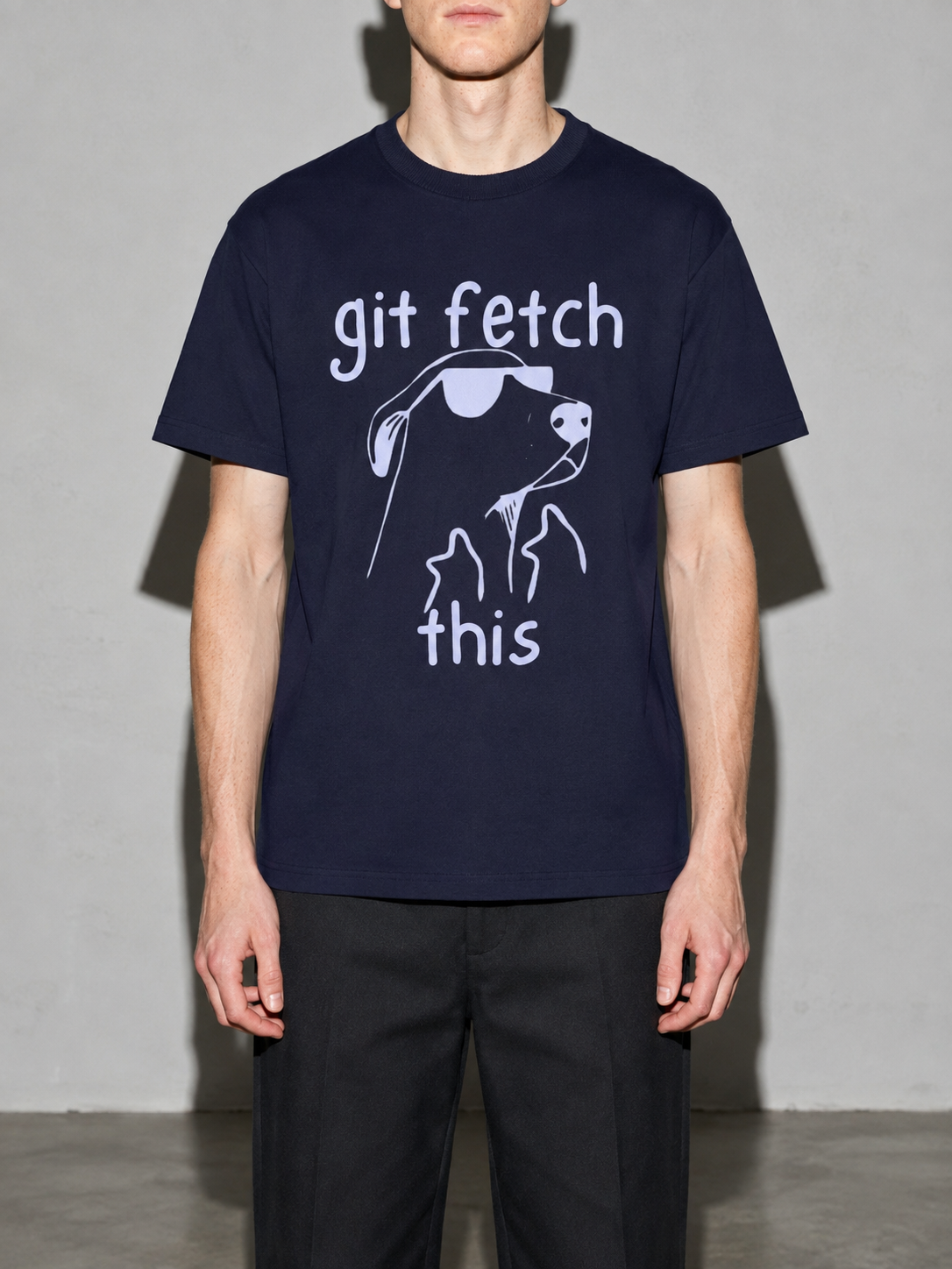 git fetch this Graphic IT Nerd T-Shirt – True Navy detail