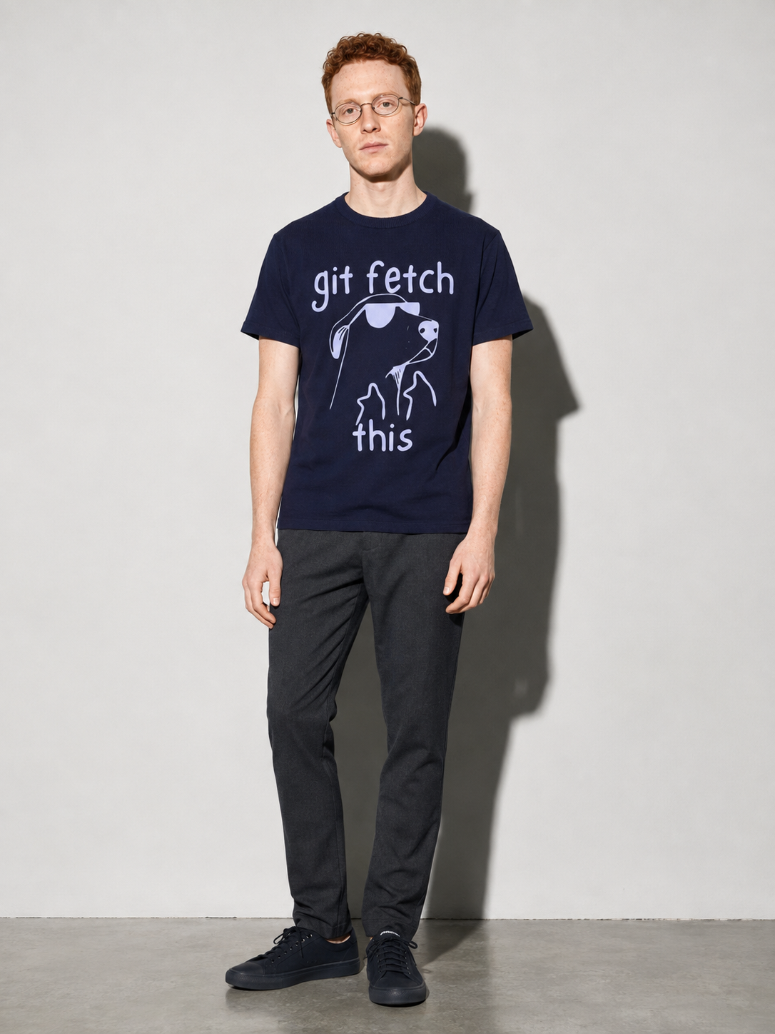 git fetch this Graphic IT Nerd T-Shirt – True Navy full
