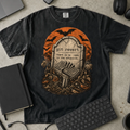 Git Revert No Undo in the Afterlife Shirt — Black Comfort Colors 1717 flat lay