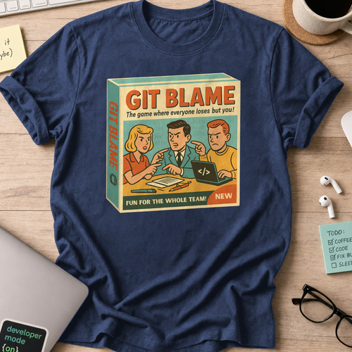 git blame game shirt - Navy