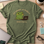 git commit -m "fixed it" shirt - Military Green