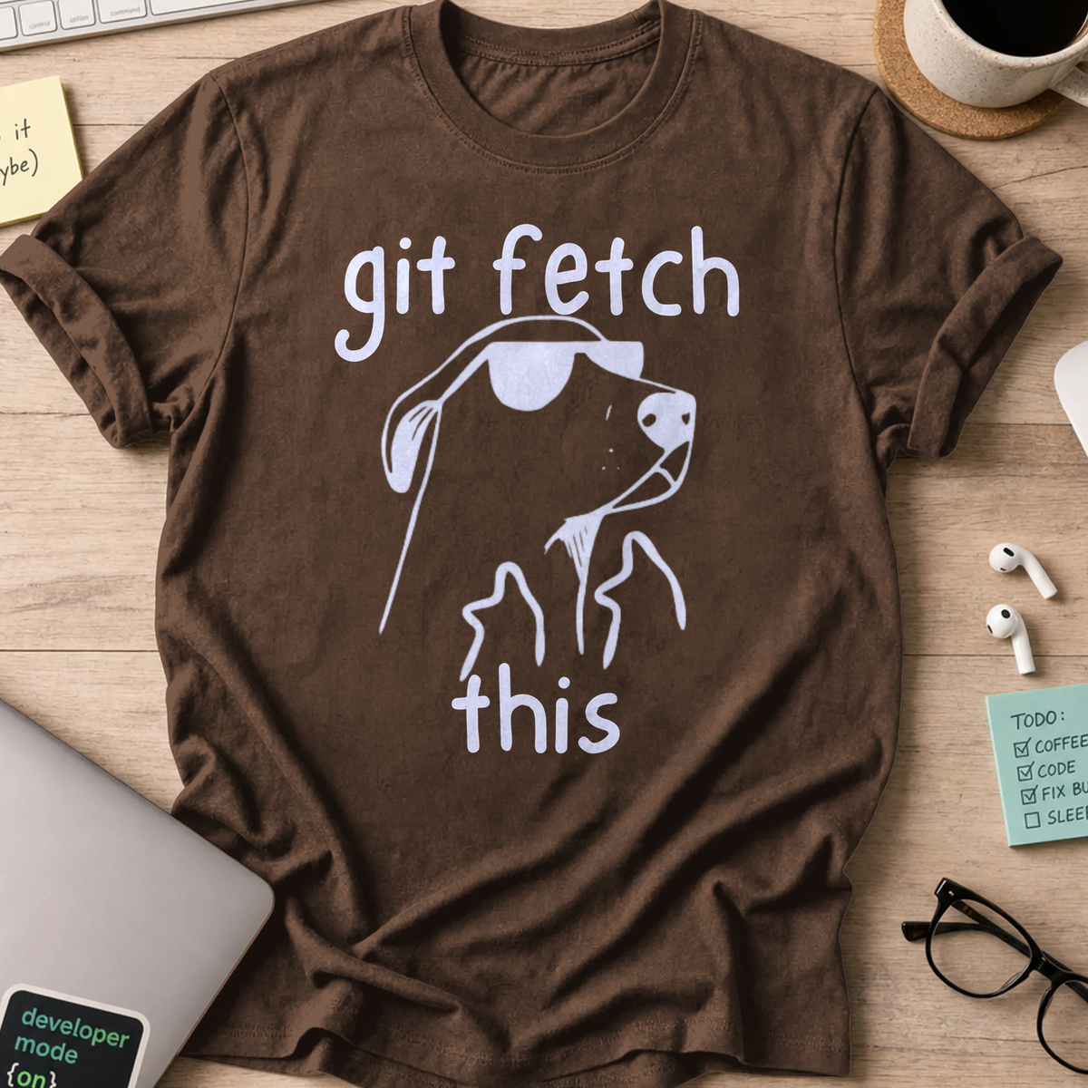 git fetch this shirt - Dark Chocolate