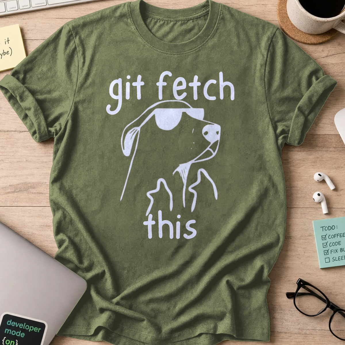 git fetch this shirt - Military Green