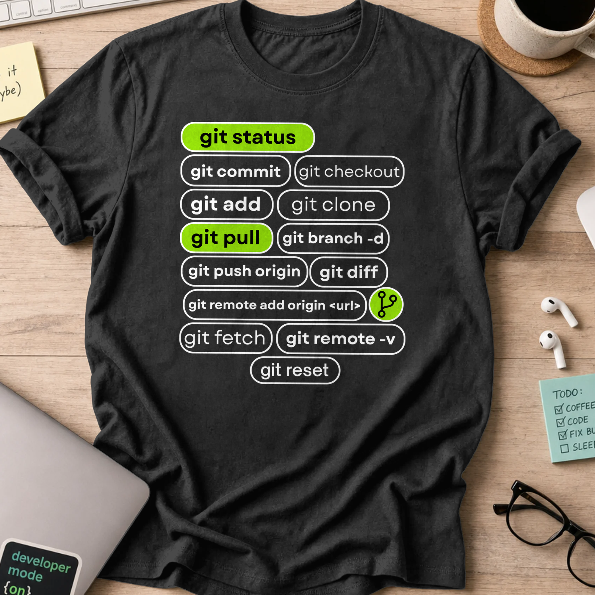 git status shirt - Black